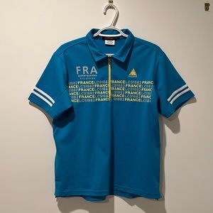 Blue Le Coq Sportif golf shirt